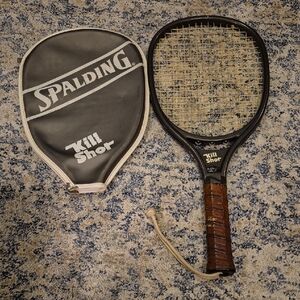 Spalding Kill Shot Paddle - Black with Brown Grip